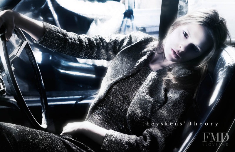 Elise Crombez featured in  the Olivier Theyskens advertisement for Autumn/Winter 2012