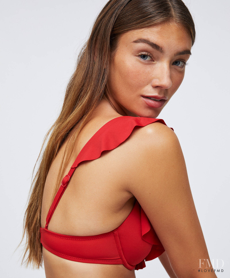 Lorena Rae featured in  the Oysho Swim catalogue for Autumn/Winter 2020