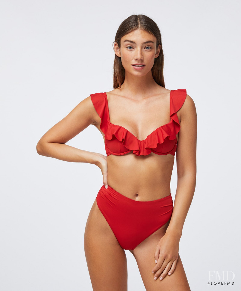 Lorena Rae featured in  the Oysho Swim catalogue for Autumn/Winter 2020