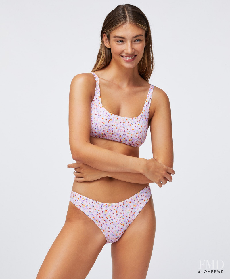 Lorena Rae featured in  the Oysho Swim catalogue for Autumn/Winter 2020