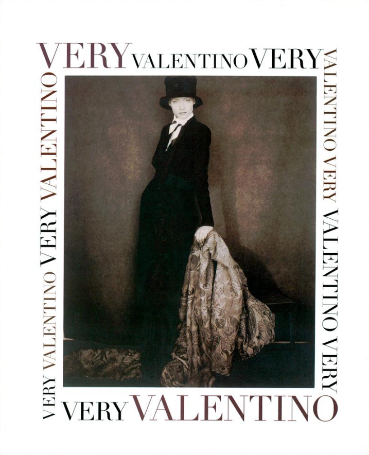 Amber Valletta featured in  the Valentino Very Valentino advertisement for Autumn/Winter 1993