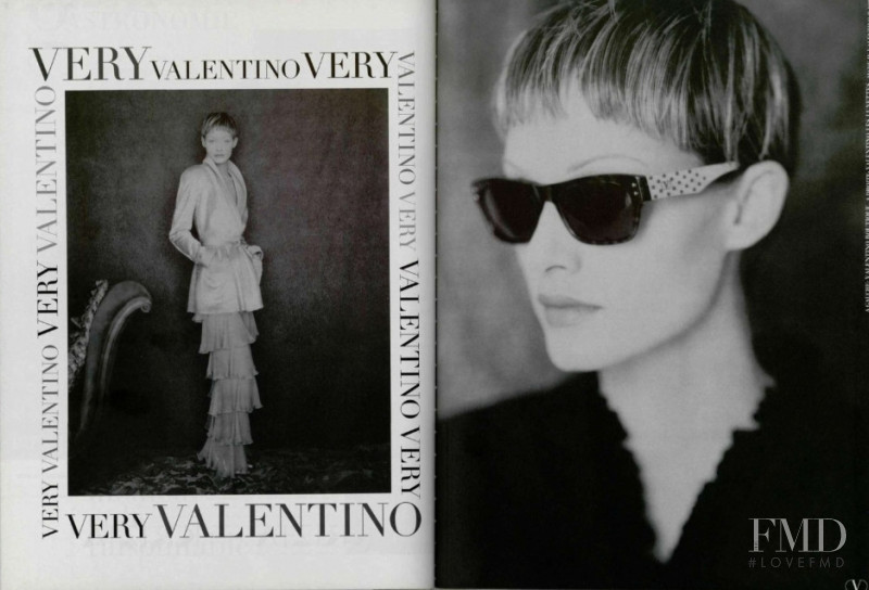 Amber Valletta featured in  the Valentino Very Valentino advertisement for Autumn/Winter 1993