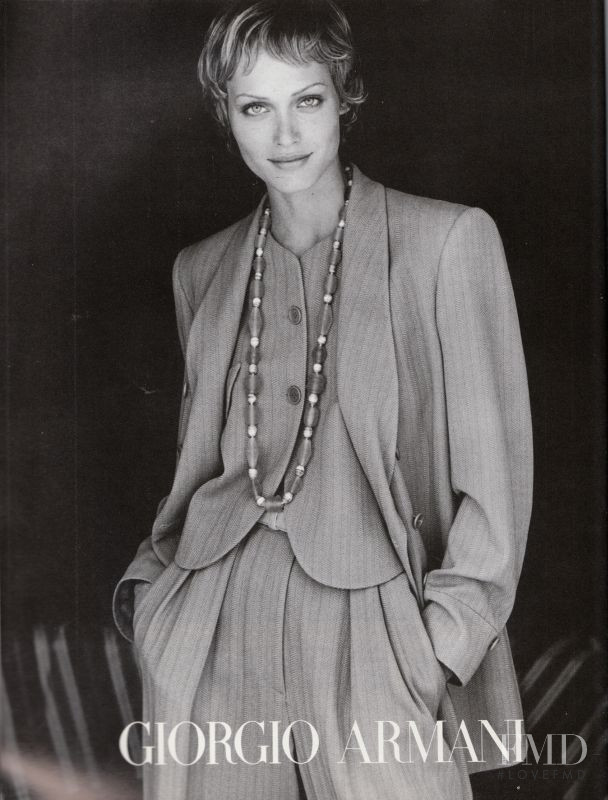 Amber Valletta featured in  the Giorgio Armani advertisement for Autumn/Winter 1993