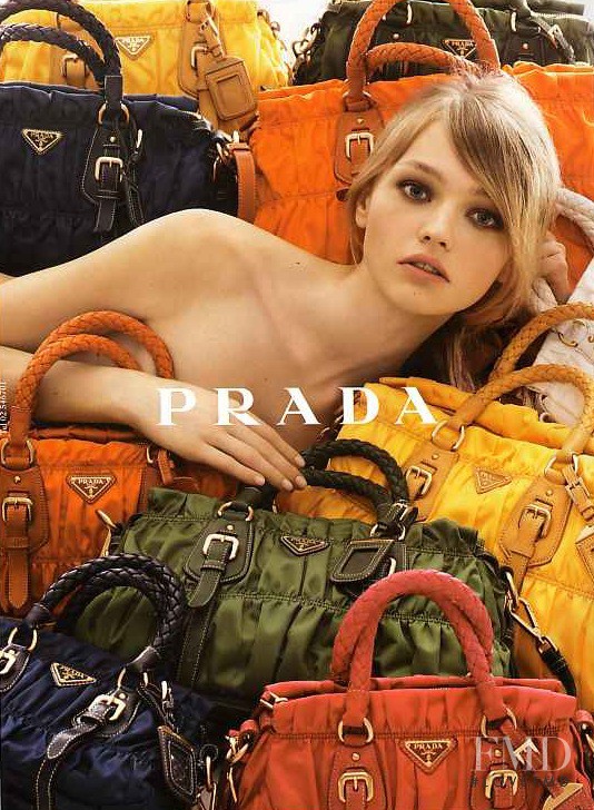 Sasha Pivovarova featured in  the Prada advertisement for Resort 2007