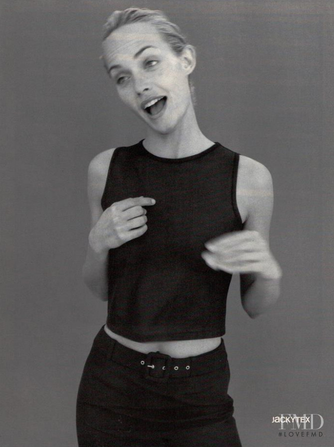 Amber Valletta featured in  the Alberta Ferretti advertisement for Spring/Summer 1996