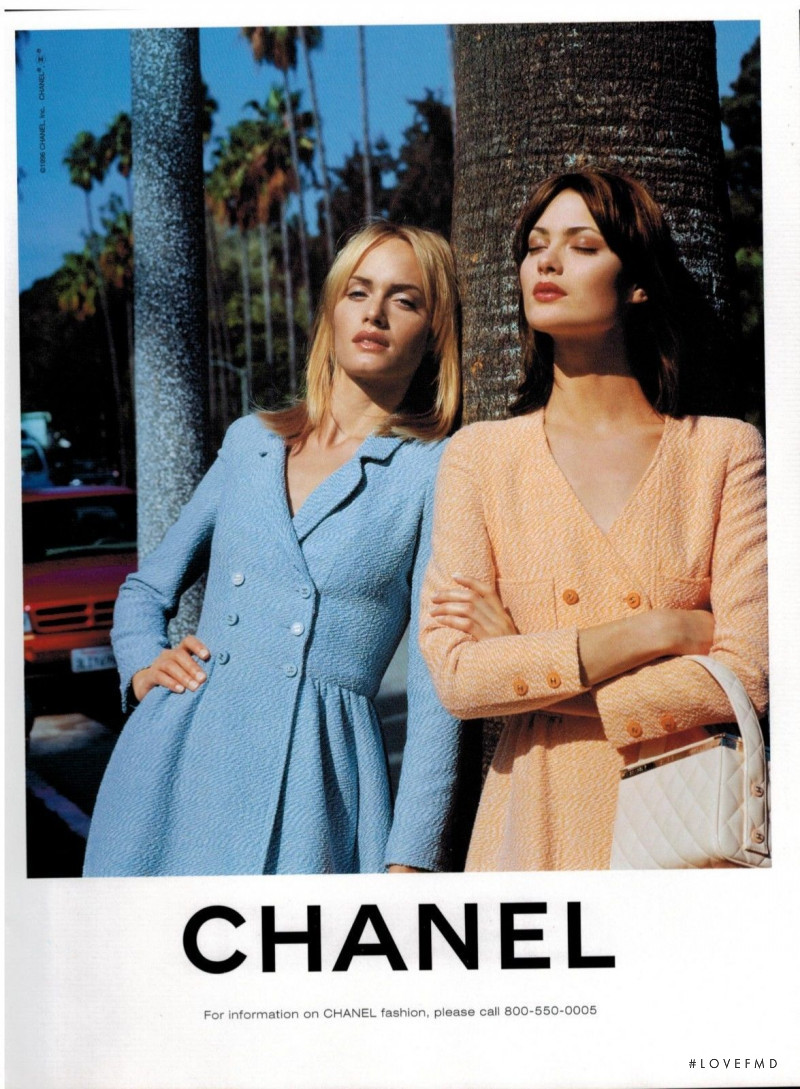 Amber Valletta featured in  the Chanel advertisement for Spring/Summer 1996