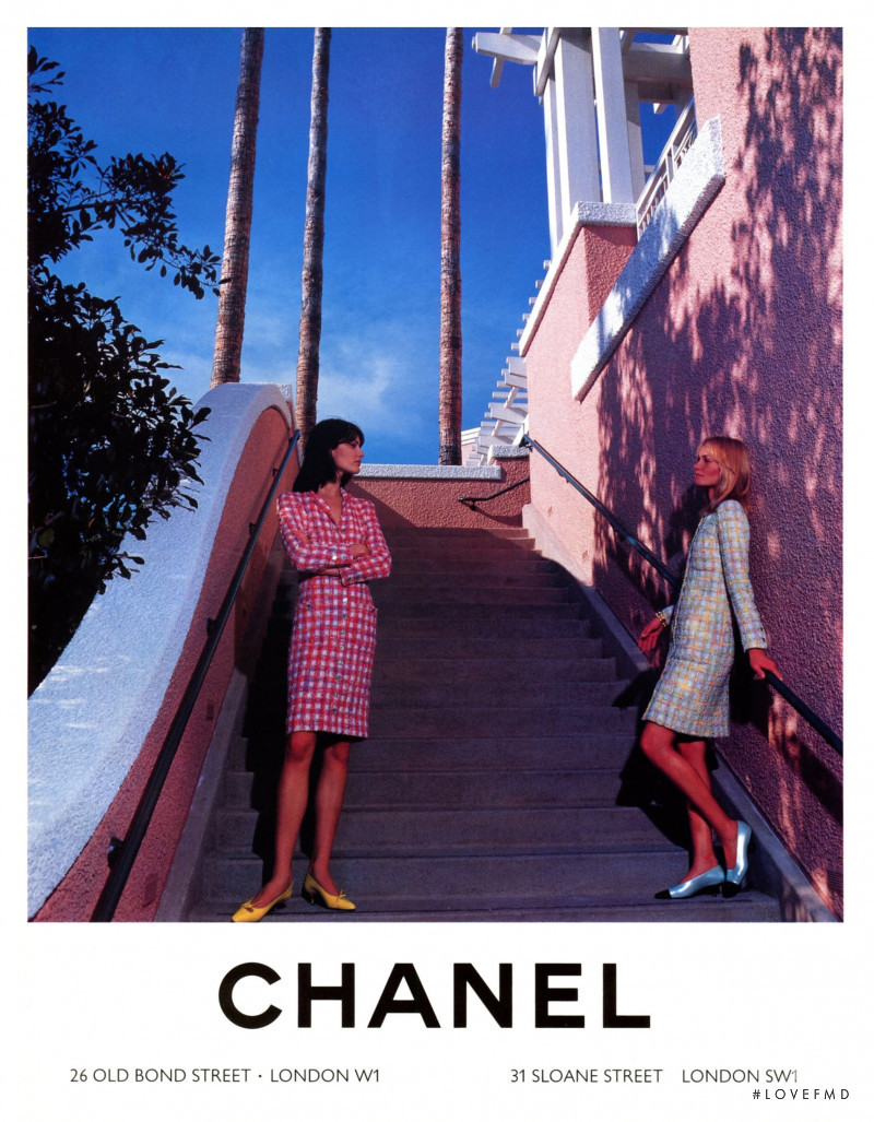 Amber Valletta featured in  the Chanel advertisement for Spring/Summer 1996