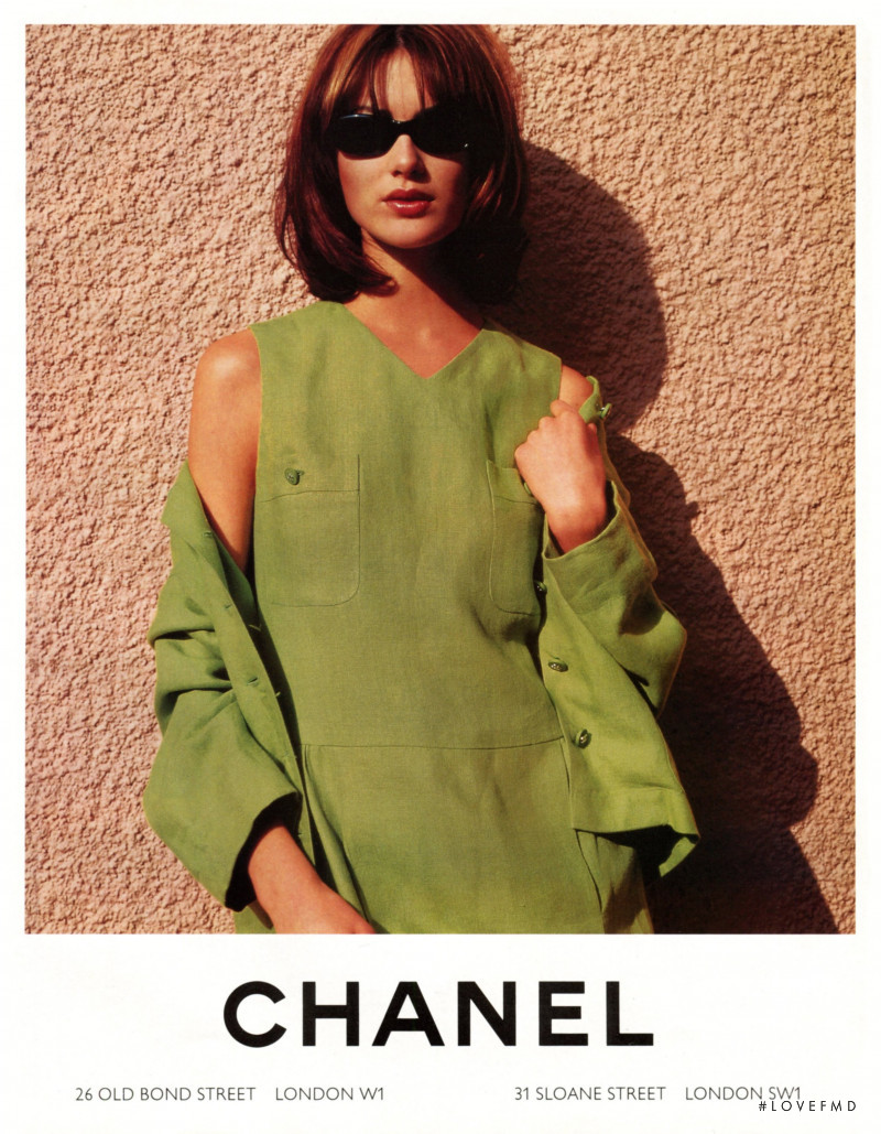 Shalom Harlow featured in  the Chanel advertisement for Spring/Summer 1996