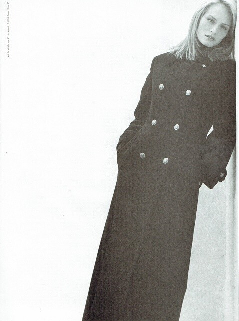 Amber Valletta featured in  the Anne Klein advertisement for Autumn/Winter 1996