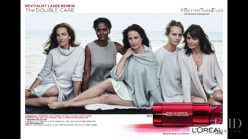 Amber Valletta featured in  the L\'Oreal Paris advertisement for Spring/Summer 2017