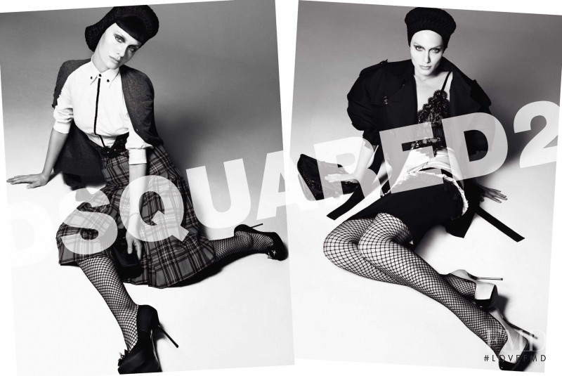 Amber Valletta featured in  the DSquared2 advertisement for Autumn/Winter 2008