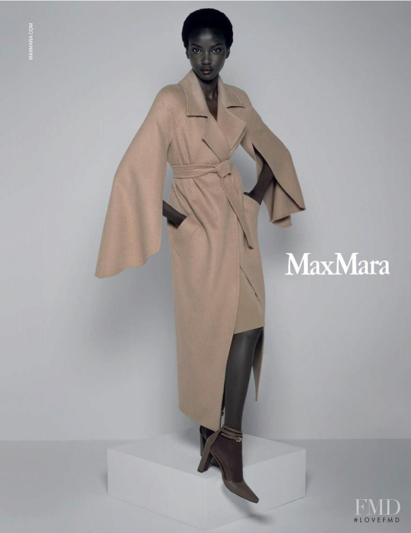 Anok Yai featured in  the Max Mara advertisement for Spring/Summer 2021