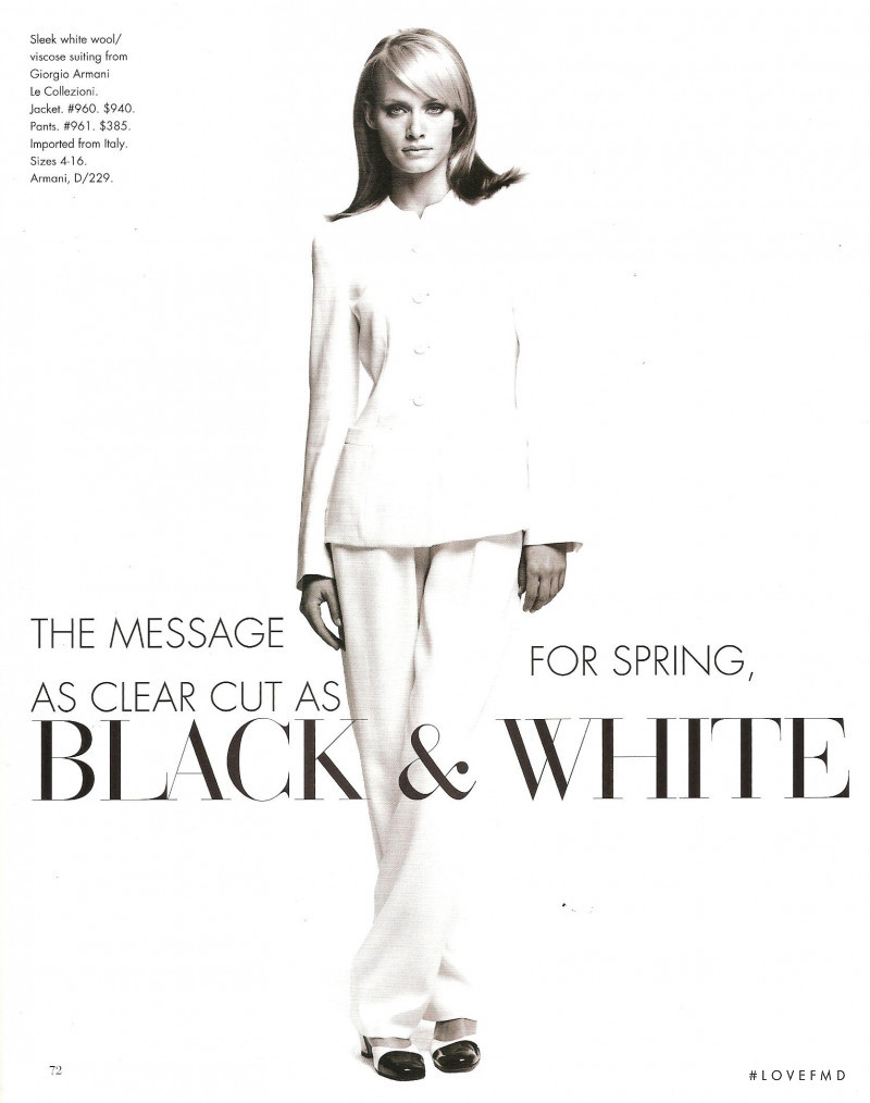 Amber Valletta featured in  the Saks Fifth Avenue catalogue for Spring 1996