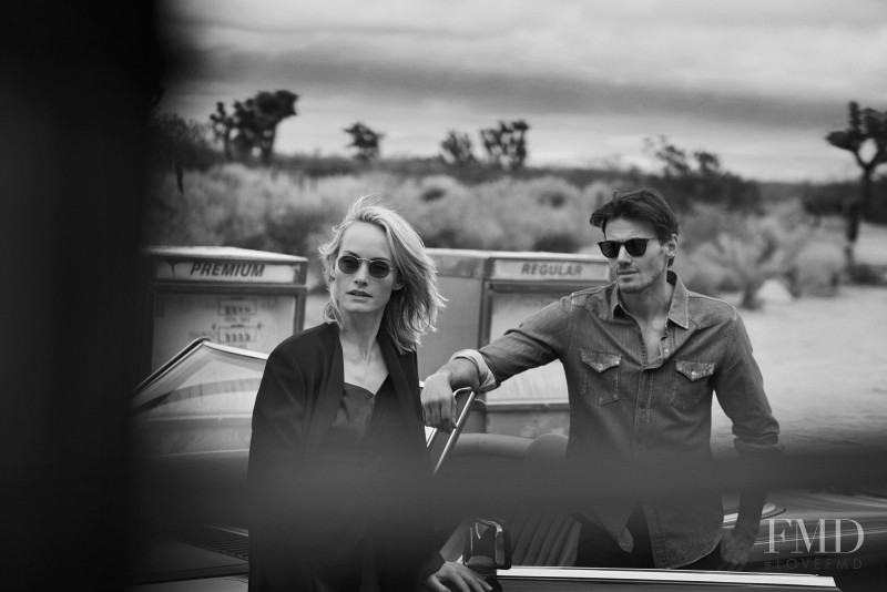 Amber Valletta featured in  the Oliver Peoples Anniversary campaign advertisement for Summer 2017