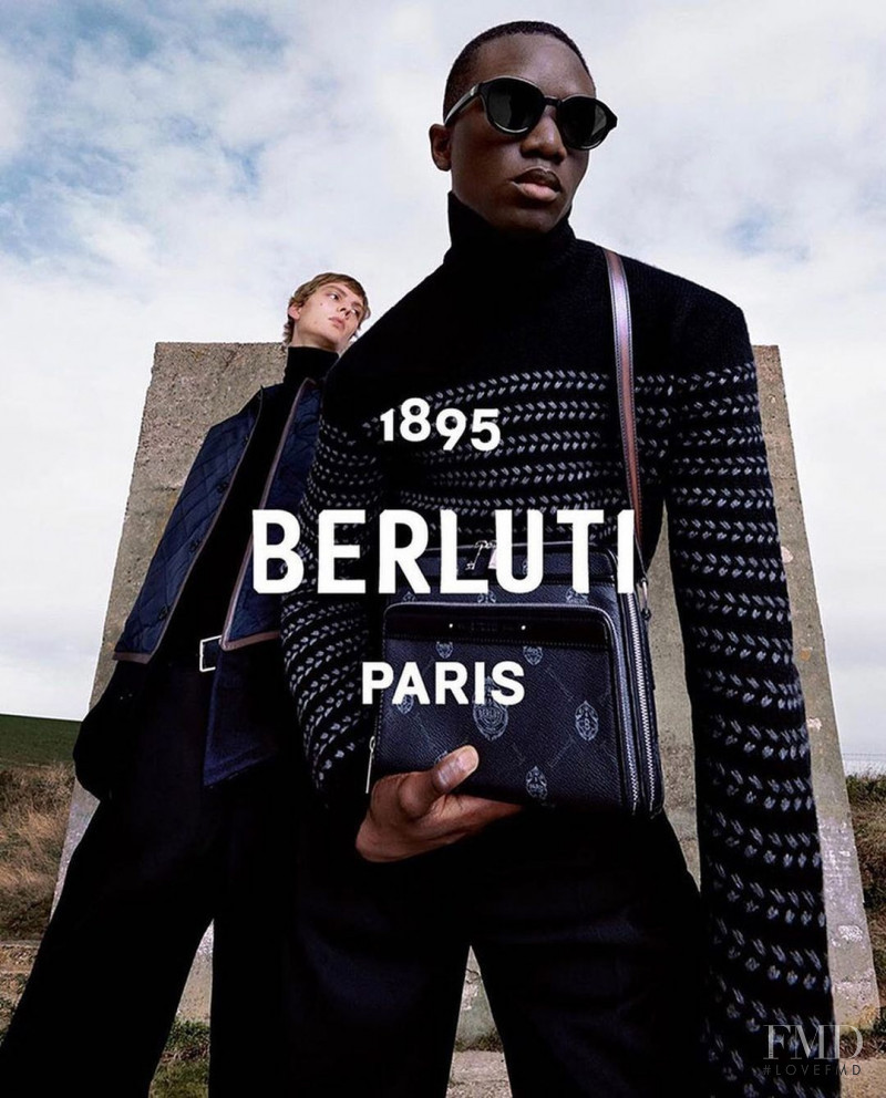 Leon Dame featured in  the Berluti advertisement for Spring/Summer 2021
