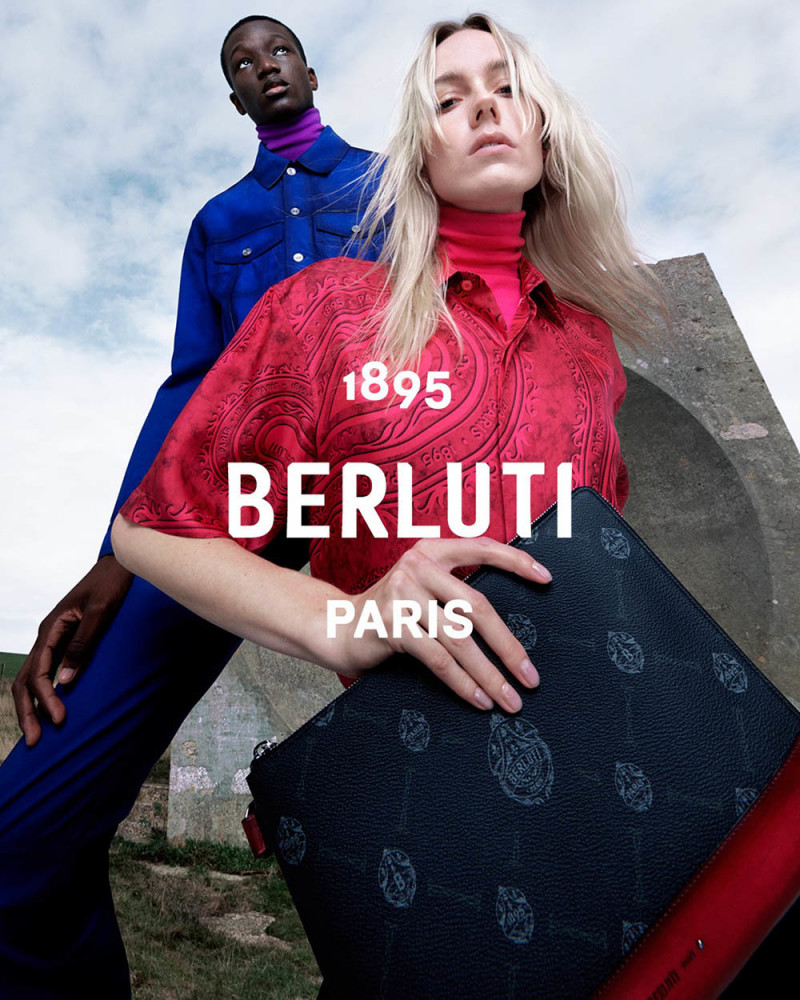 Kiki Willems featured in  the Berluti advertisement for Spring/Summer 2021