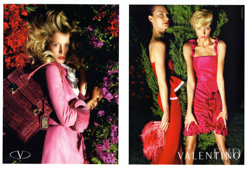 Amber Valletta featured in  the Valentino advertisement for Spring/Summer 2008