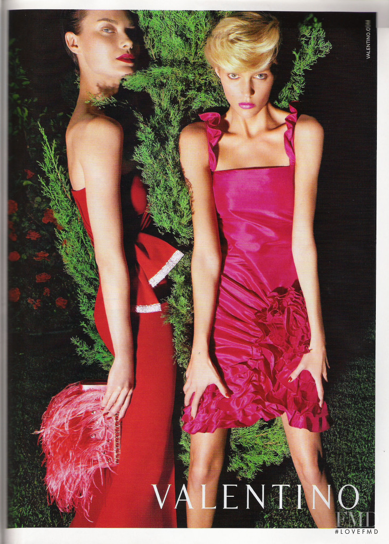 Amber Valletta featured in  the Valentino advertisement for Spring/Summer 2008