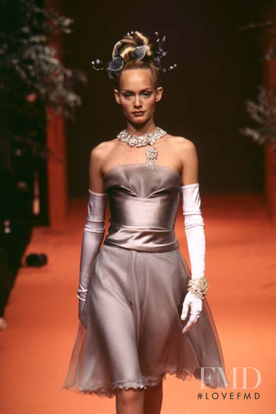 Amber Valletta featured in  the Christian Lacroix Couture fashion show for Spring/Summer 1996