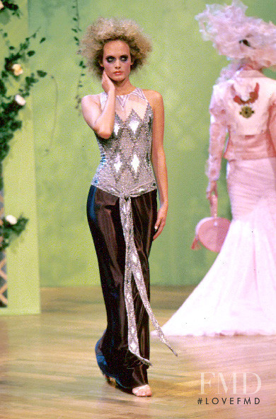 Amber Valletta featured in  the Givenchy Haute Couture fashion show for Spring/Summer 1999
