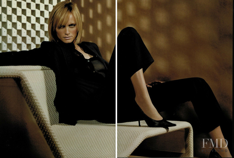 Amber Valletta featured in  the Calvin Klein advertisement for Autumn/Winter 2004