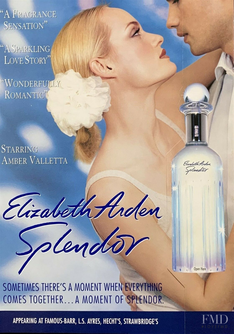 Amber Valletta featured in  the Elizabeth Arden Splendor advertisement for Spring/Summer 1998