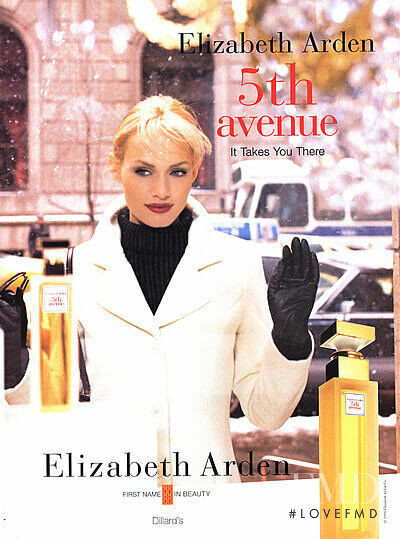 Amber Valletta featured in  the Elizabeth Arden 5th Avenue advertisement for Autumn/Winter 1998