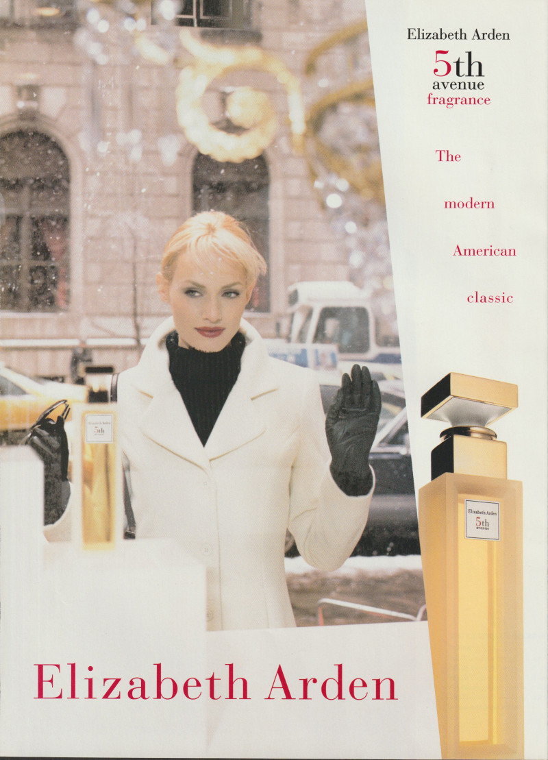 Amber Valletta featured in  the Elizabeth Arden 5th Avenue advertisement for Autumn/Winter 1998