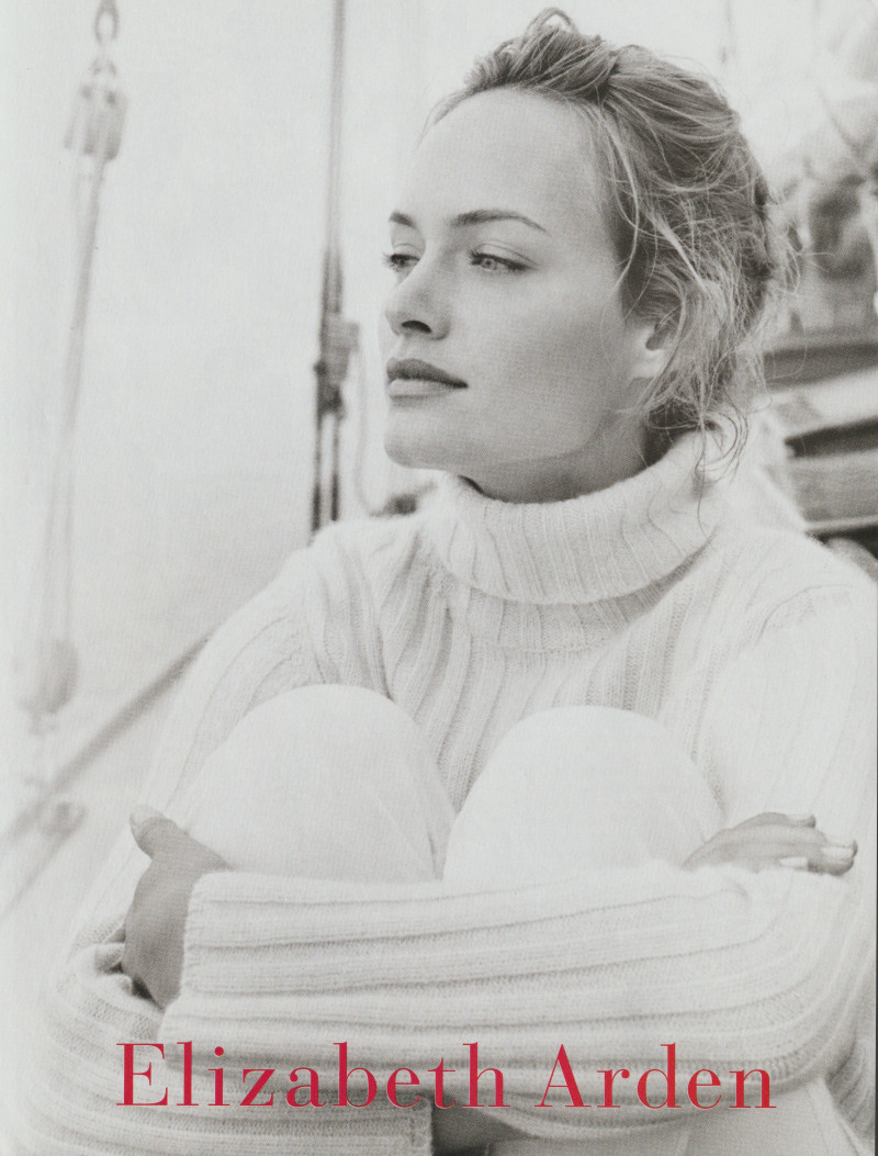 Amber Valletta featured in  the Elizabeth Arden advertisement for Autumn/Winter 1997