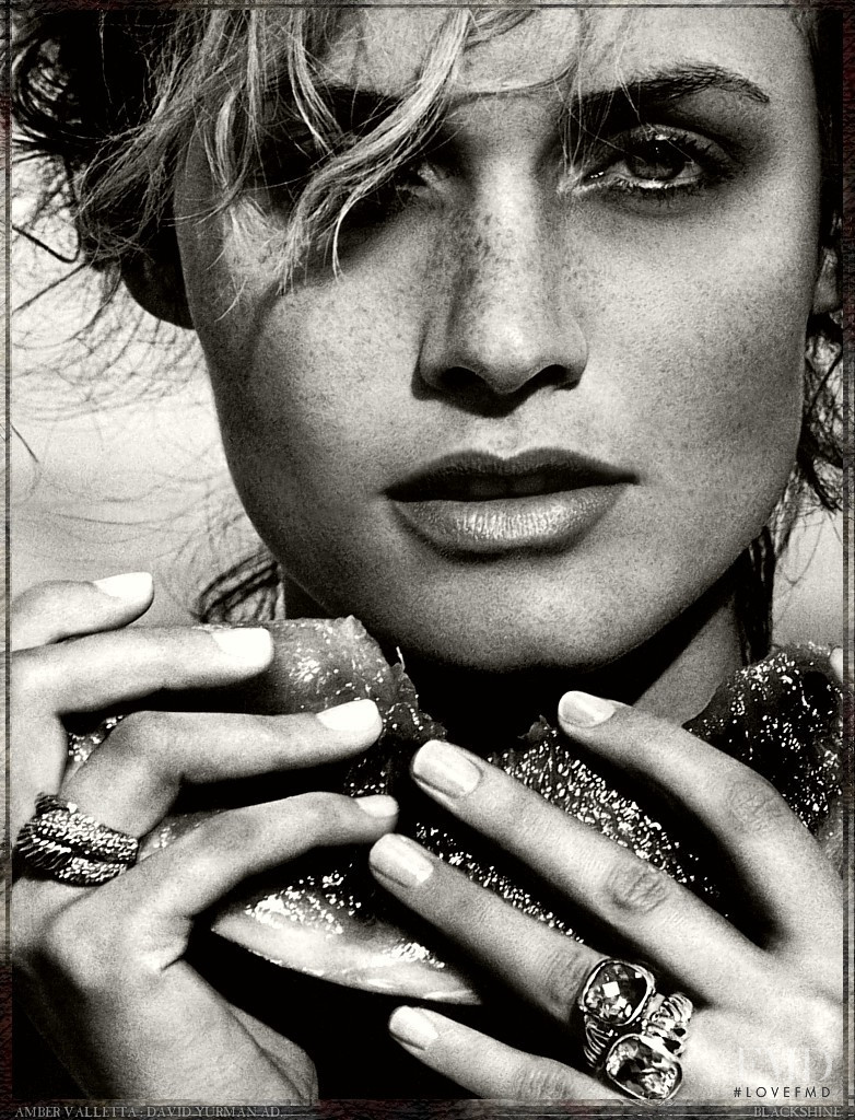 Amber Valletta featured in  the David Yurman advertisement for Spring/Summer 2001