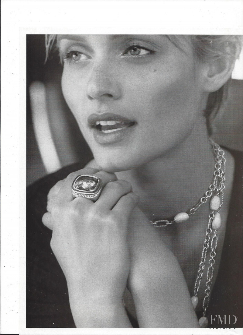 Amber Valletta featured in  the David Yurman advertisement for Spring/Summer 2002