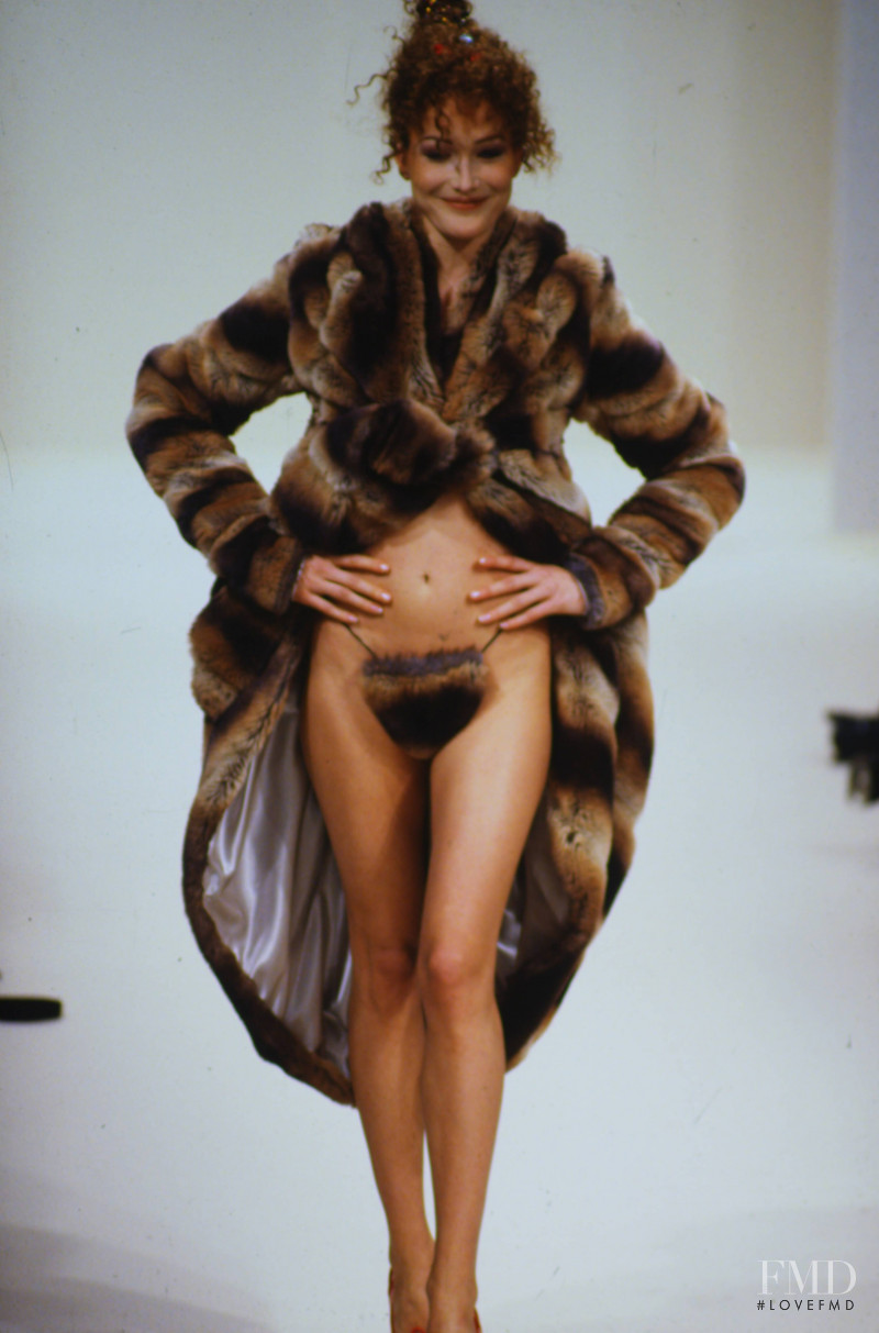 Carla Bruni featured in  the Vivienne Westwood Red Label fashion show for Autumn/Winter 1995