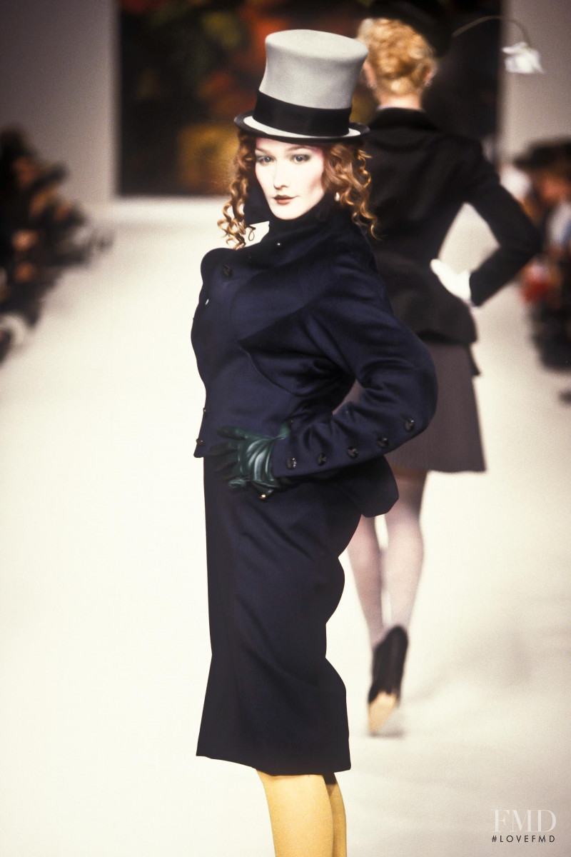 Carla Bruni featured in  the Vivienne Westwood Red Label fashion show for Autumn/Winter 1995