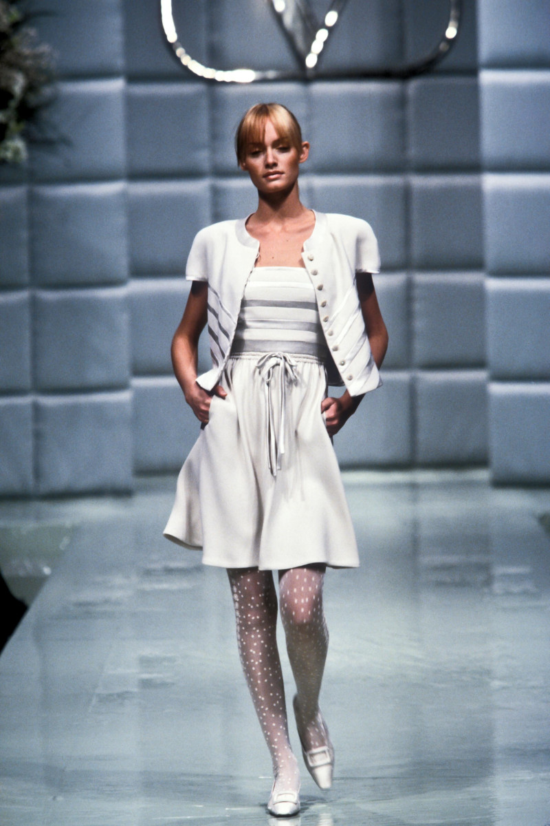 Amber Valletta featured in  the Valentino Couture fashion show for Spring/Summer 1996