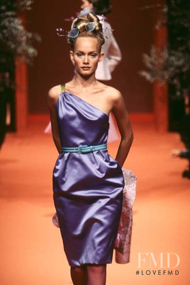 Amber Valletta featured in  the Christian Lacroix Couture fashion show for Spring/Summer 1996