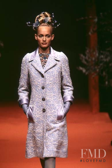 Amber Valletta featured in  the Christian Lacroix Couture fashion show for Spring/Summer 1996
