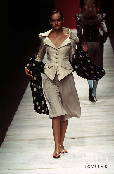 Amber Valletta featured in  the Christian Lacroix fashion show for Spring/Summer 1997