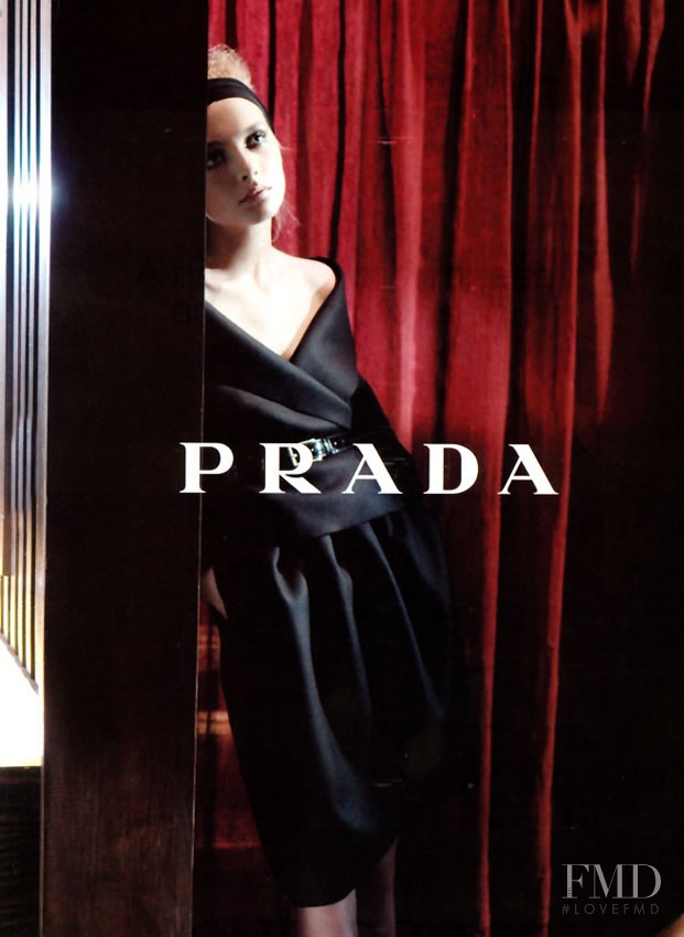 Snejana Onopka featured in  the Prada advertisement for Autumn/Winter 2005