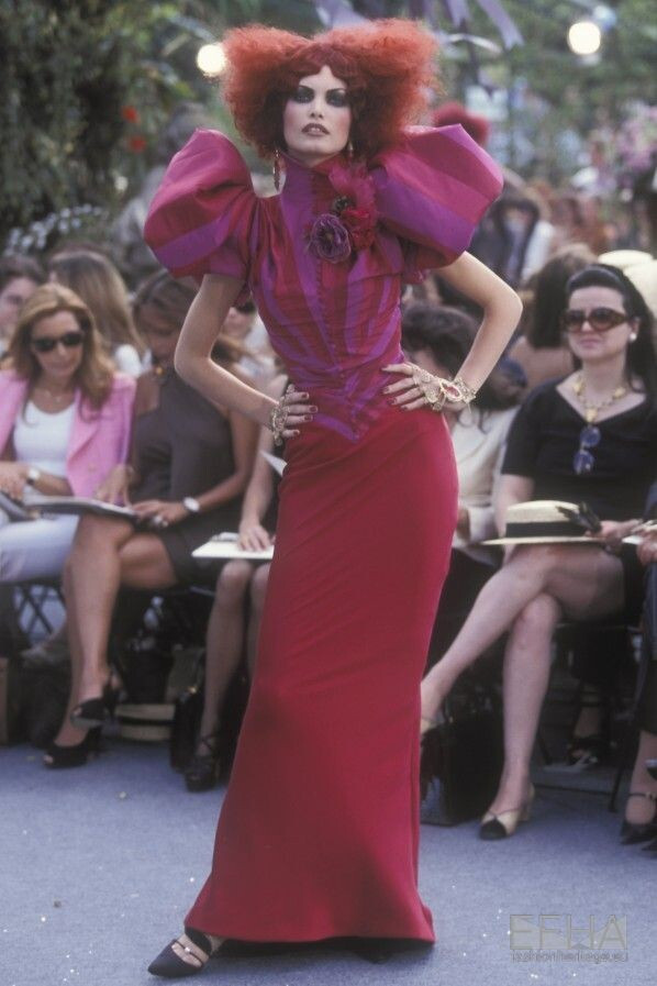 Gretha Cavazzoni featured in  the Christian Dior Haute Couture fashion show for Autumn/Winter 1997