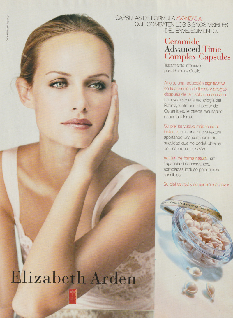 Amber Valletta featured in  the Elizabeth Arden advertisement for Spring/Summer 1998