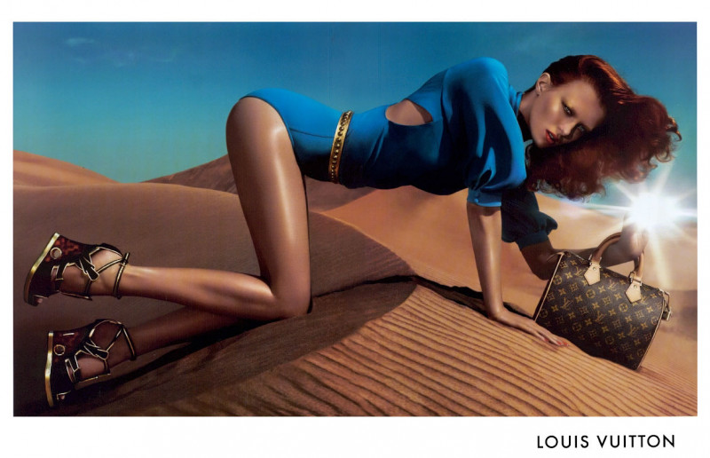 Karen Elson featured in  the Louis Vuitton advertisement for Spring/Summer 2004