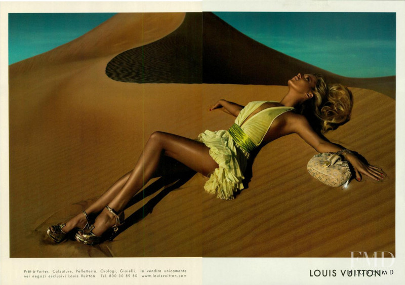 Kate Moss featured in  the Louis Vuitton advertisement for Spring/Summer 2004