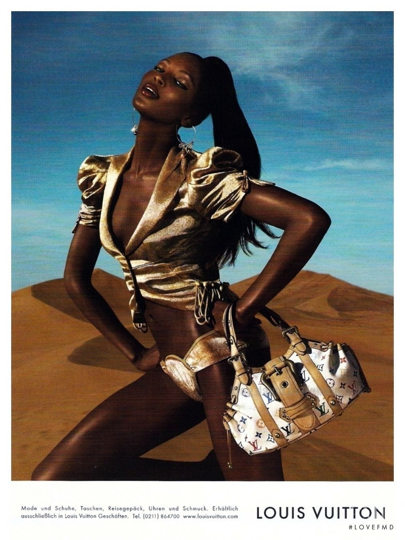 Naomi Campbell featured in  the Louis Vuitton advertisement for Spring/Summer 2004