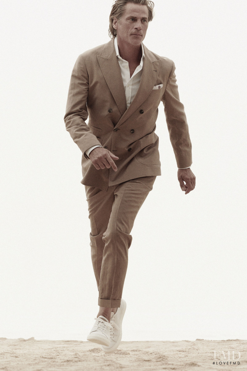Mark Vanderloo featured in  the Brunello Cucinelli lookbook for Spring/Summer 2021
