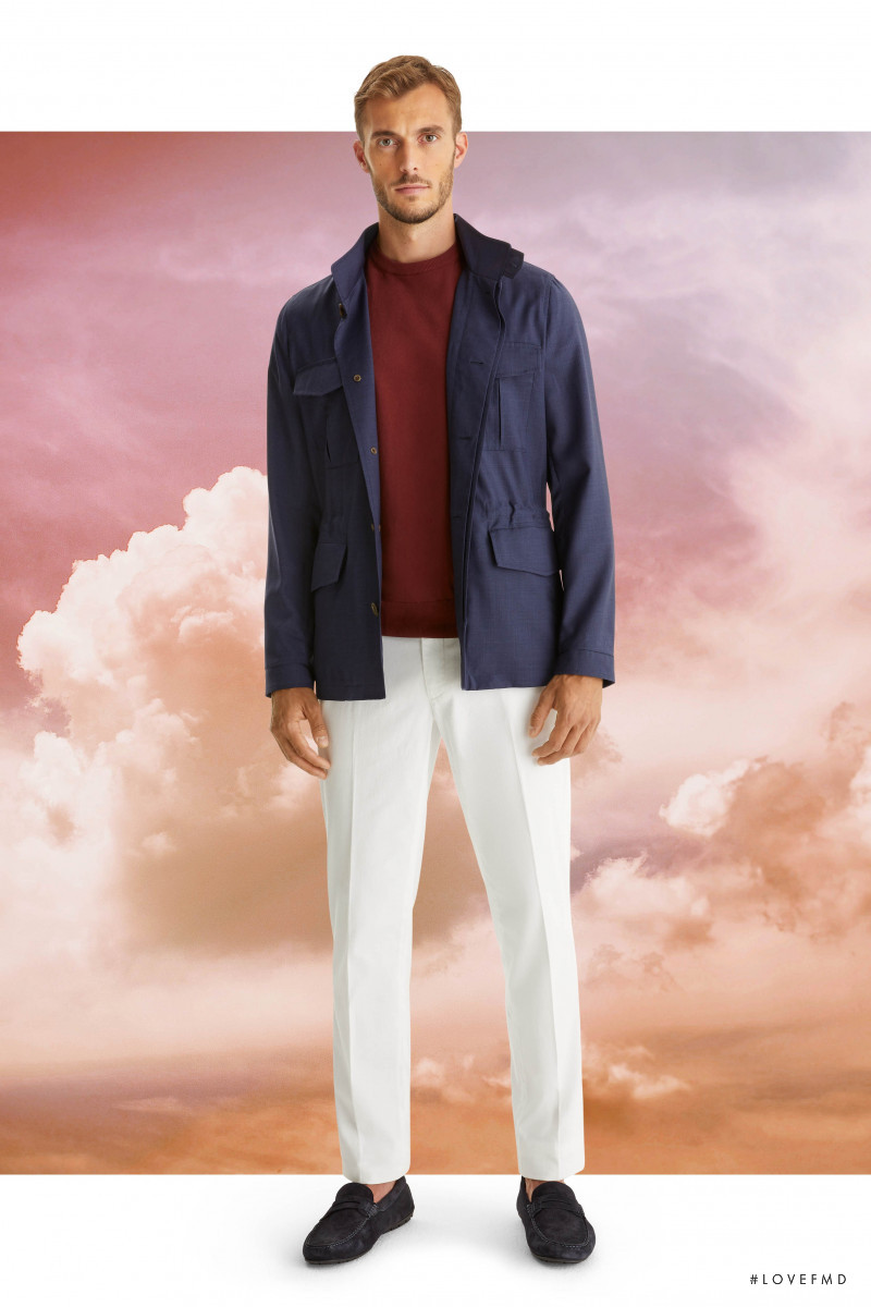 Federico Cola featured in  the Canali lookbook for Spring/Summer 2021