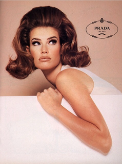 Shana Zadrick featured in  the Prada advertisement for Spring/Summer 1992