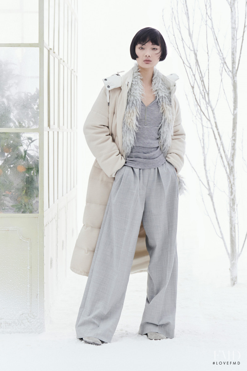 Mao Xiao Xing featured in  the Brunello Cucinelli lookbook for Autumn/Winter 2021