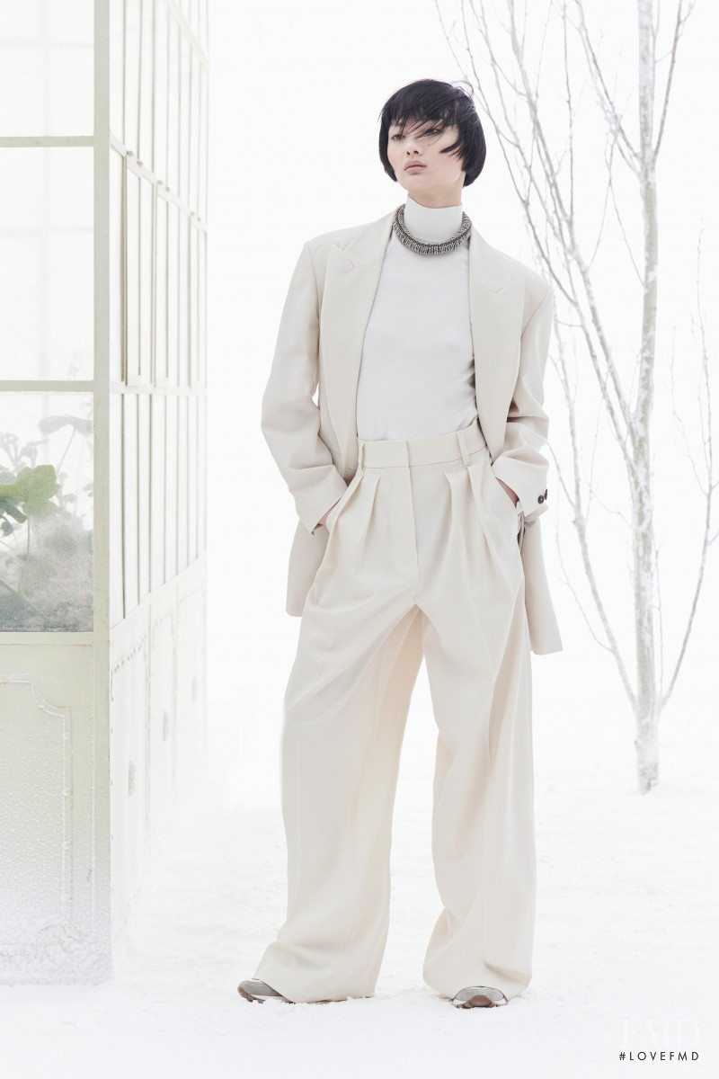 Mao Xiao Xing featured in  the Brunello Cucinelli lookbook for Autumn/Winter 2021