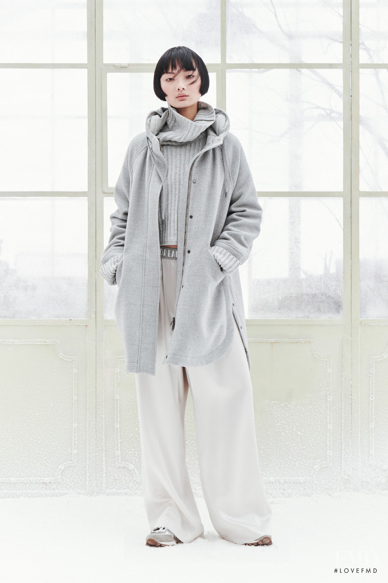 Mao Xiao Xing featured in  the Brunello Cucinelli lookbook for Autumn/Winter 2021