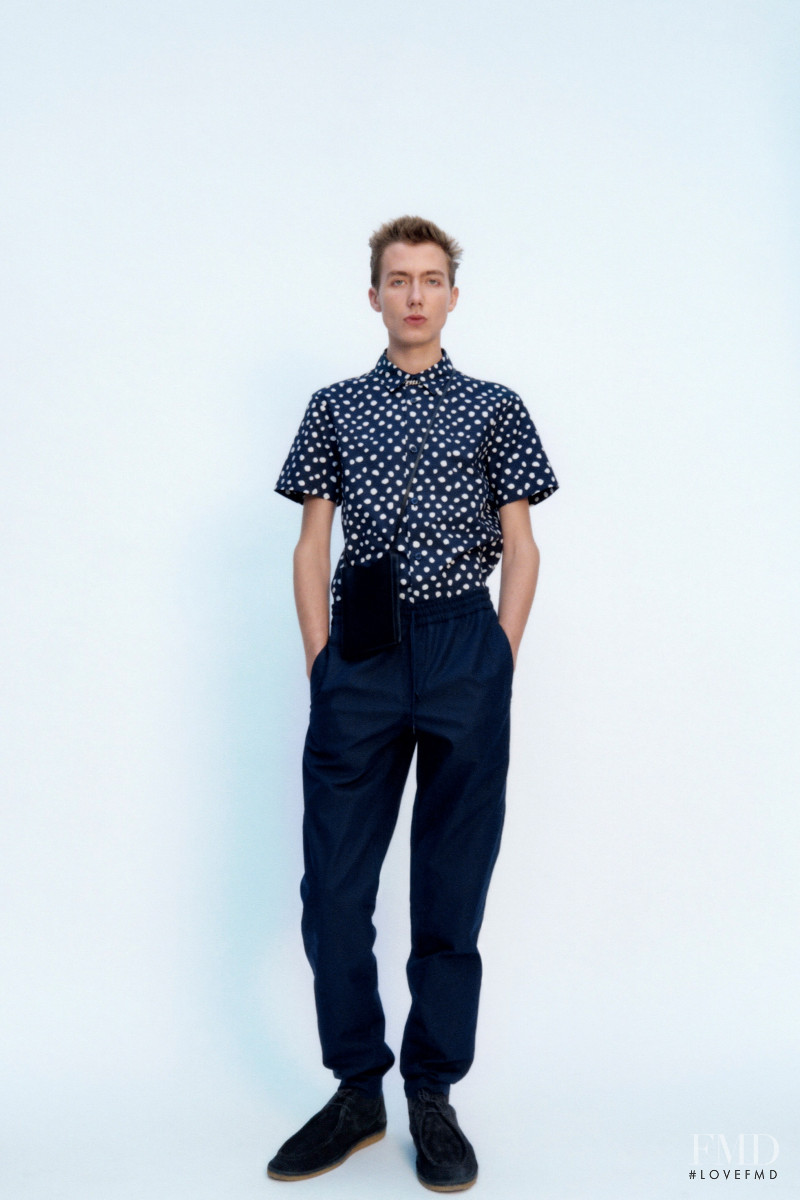 Paul Hameline featured in  the A.P.C. lookbook for Spring/Summer 2021